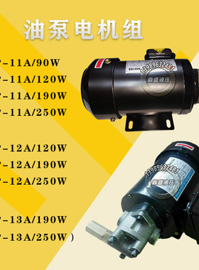 TOP11A1213A油泵电机组合三角内插式90-250W液压齿轮润滑泵摆线泵