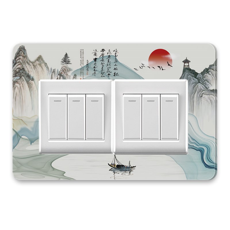 开关装饰框创意遮丑墙贴3D立体亚克力防脏防水遮挡装饰插座边框套