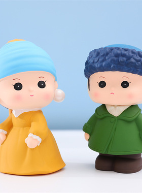 月半艺术家搪胶防摔钱罐创意北欧家居装饰大摆件送同学闺密日礼物