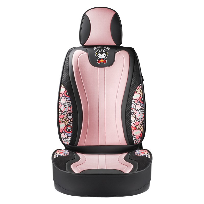 女神粉色汽车座椅套全包围科技布四季通用高级感网红女士车内坐垫