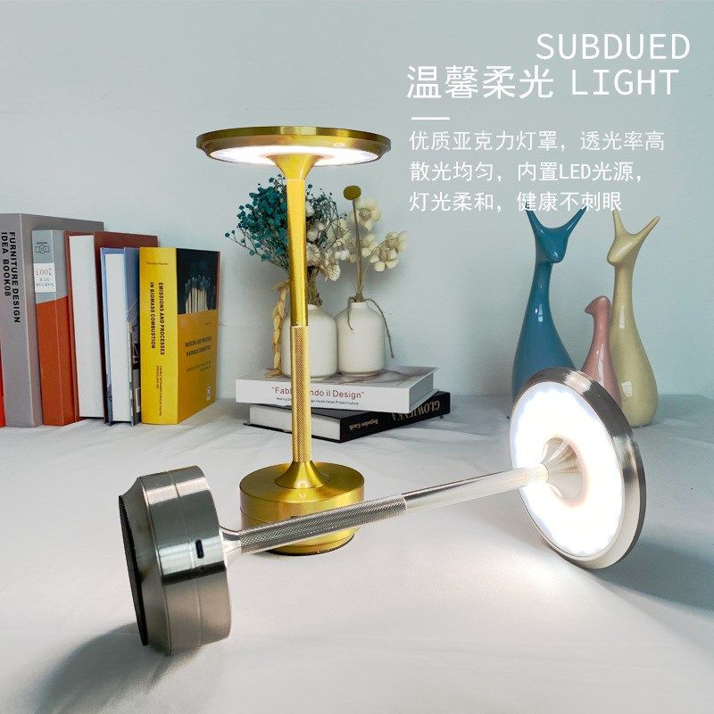 复古装饰创意灯台灯卧室餐厅清吧酒吧餐桌夜灯轻奢充电触摸氛围灯