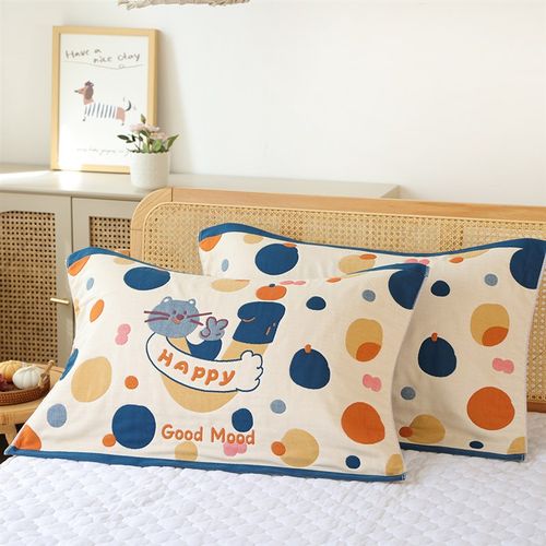 八层纯棉纱布枕巾四季通用新款加厚柔软吸汗成人家用全棉枕头盖巾