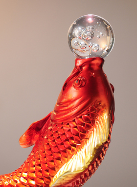 如鱼得水招财摆件年年有余客厅酒柜电视柜锦鲤家居装饰品乔迁礼物