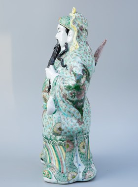 财神爷摆件家用客厅店铺财神像公司办公室陶瓷文财神武财神关公像