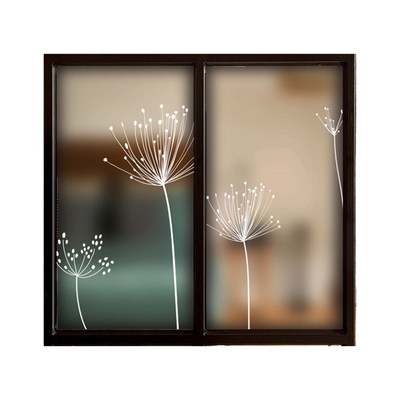 定制白色uv玻璃贴膜透光不透明静电膜移门装饰贴田园卧室阳台贴纸