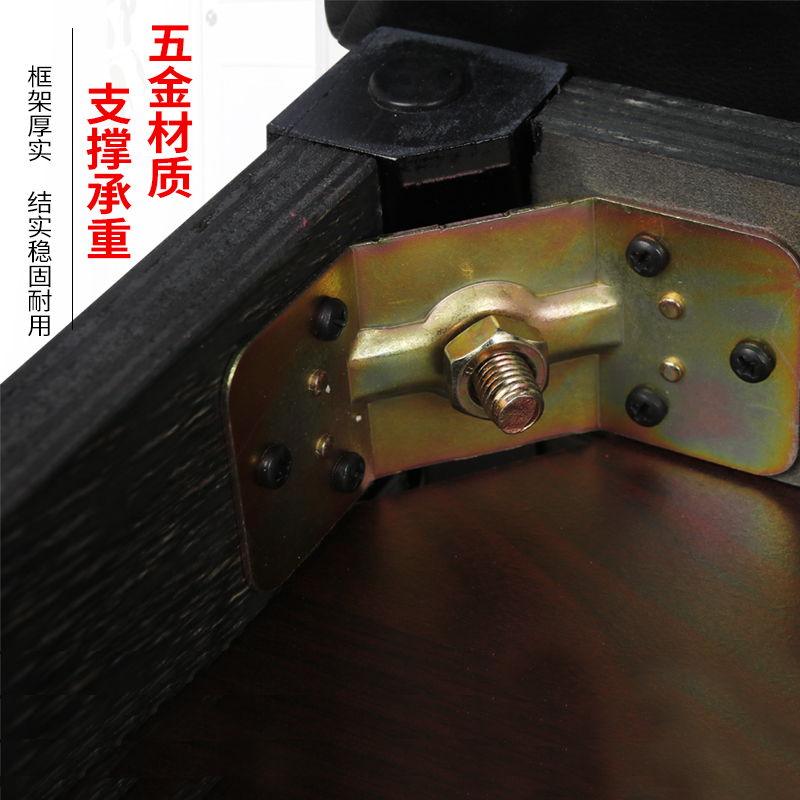 实木双人凳带琴谱箱电钢琴凳电子琴凳直腿皮革凳面PU皮面料烤漆