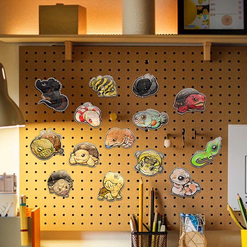 SuperRep爬虫爬宠个性冰箱贴蜥蜴守宫蛙陆龟蛇爬宠周边立体磁吸贴