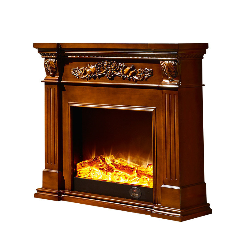 德利轩 定制1.2米欧式壁炉装饰柜客厅美式实木壁炉架电壁炉电视柜