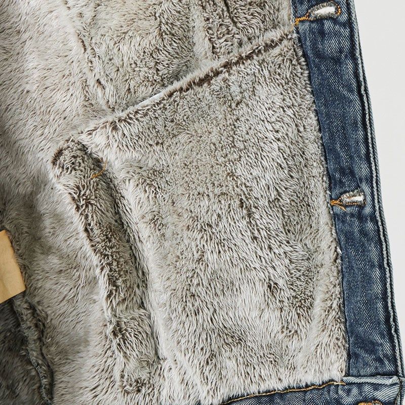 冬季水洗复古加绒牛仔外套男士加厚保暖棉衣秋冬新款宽松棉服夹克