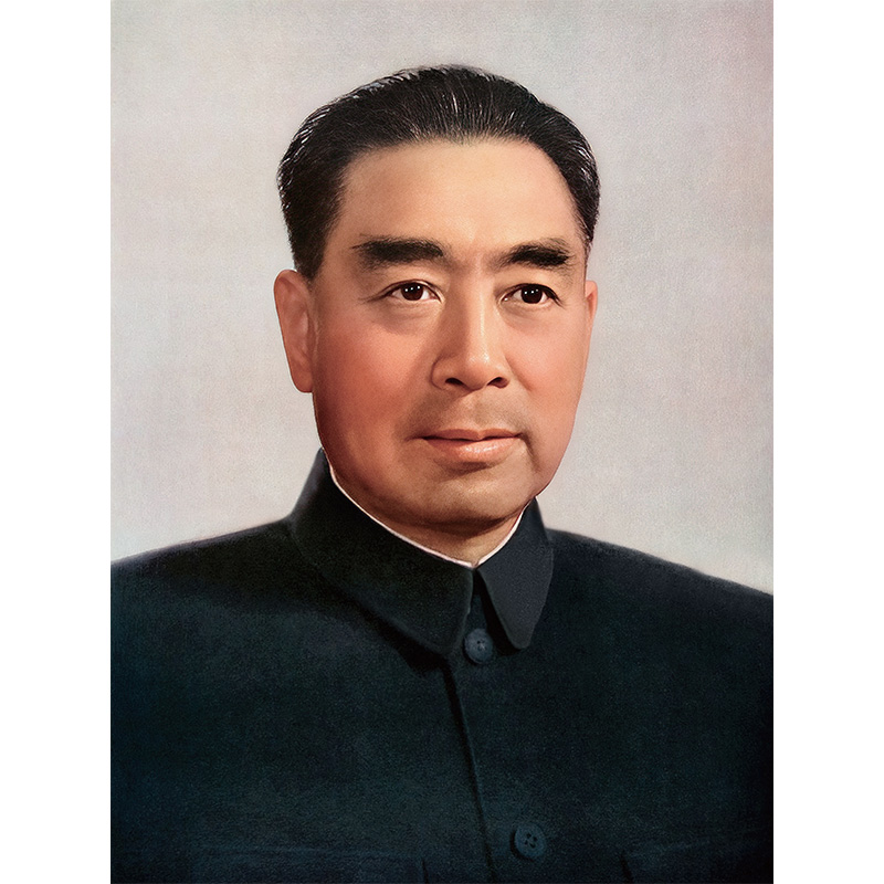 周总理画像装饰画-书房客厅卧室会客厅伟人标准画像周恩来形象照