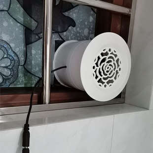 九叶风花型管道风机110PVC管无缝对接换气扇家用卫生间排气扇静音