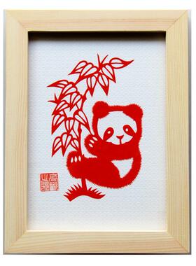 青岛古雅剪纸纯手工非遗文化五月的风画框青岛特色标志性伴手礼品