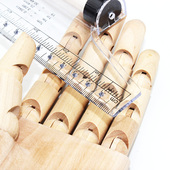 平行尺 多用绘图设计滚动平移尺30cm 制图滚轮平衡尺