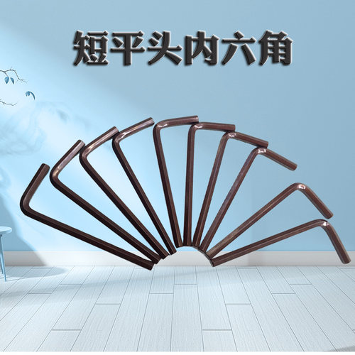 内六角扳手单个短款平头六角匙1.5 2 3 4 5 6 8 10 12 14 17 19mm