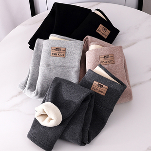 一条过冬棉裤女童内搭裤冬季外穿一体绒长裤儿童加绒保暖裤特厚款