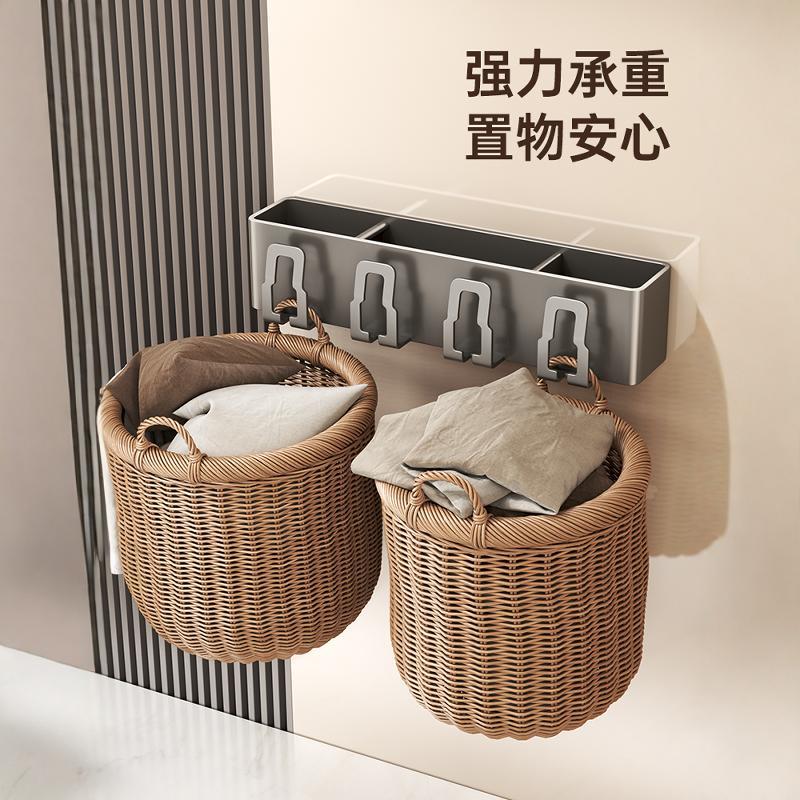 牙刷牙膏置物架一家四口家庭刷牙杯卫生间壁挂式免打孔漱口杯架子