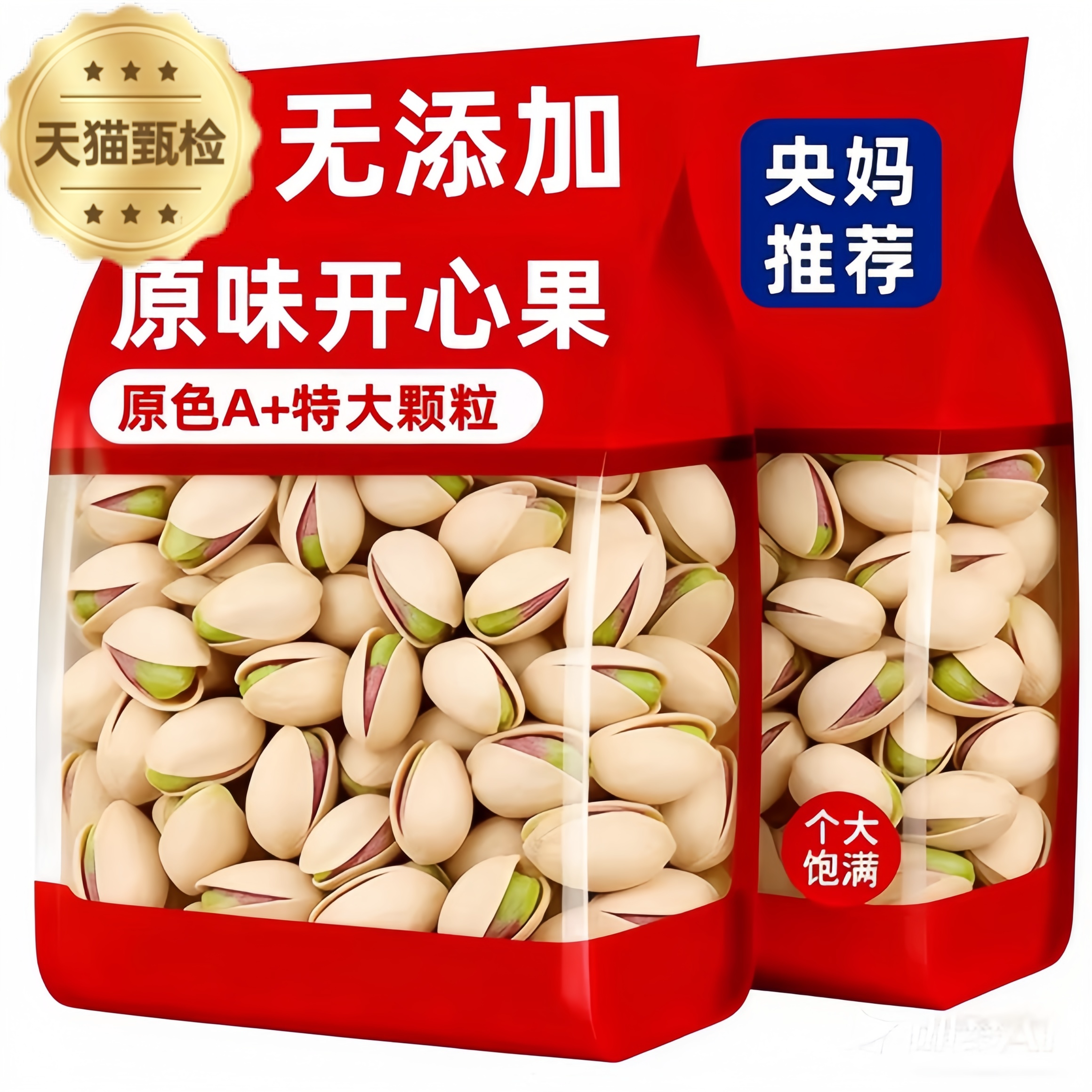 天猫严选！开心果新货原味无添加特大颗粒孕妇坚果无漂白官方旗舰