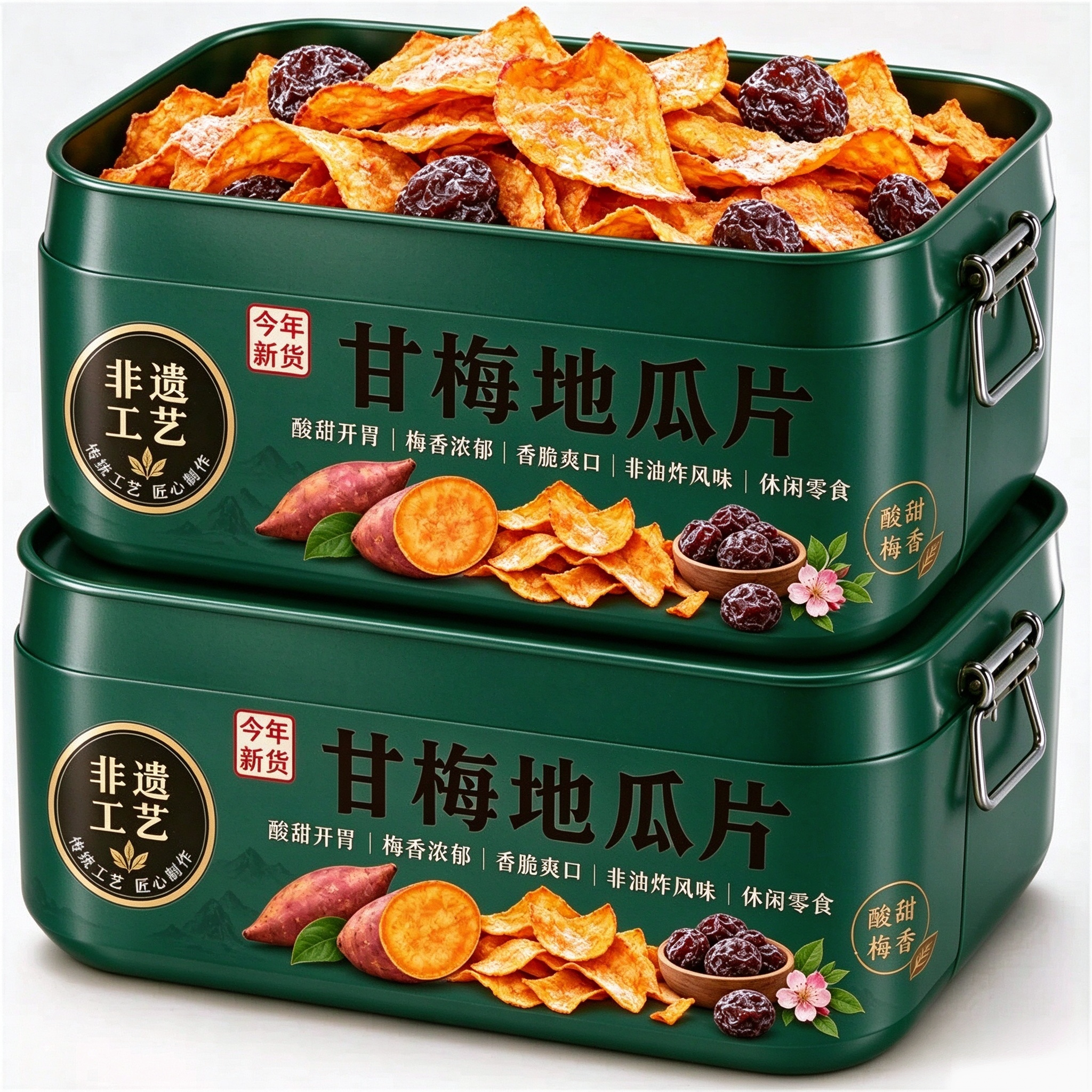 甘梅地瓜片官方旗舰店新鲜原切薄脆红薯片即食番薯办公室解馋追剧