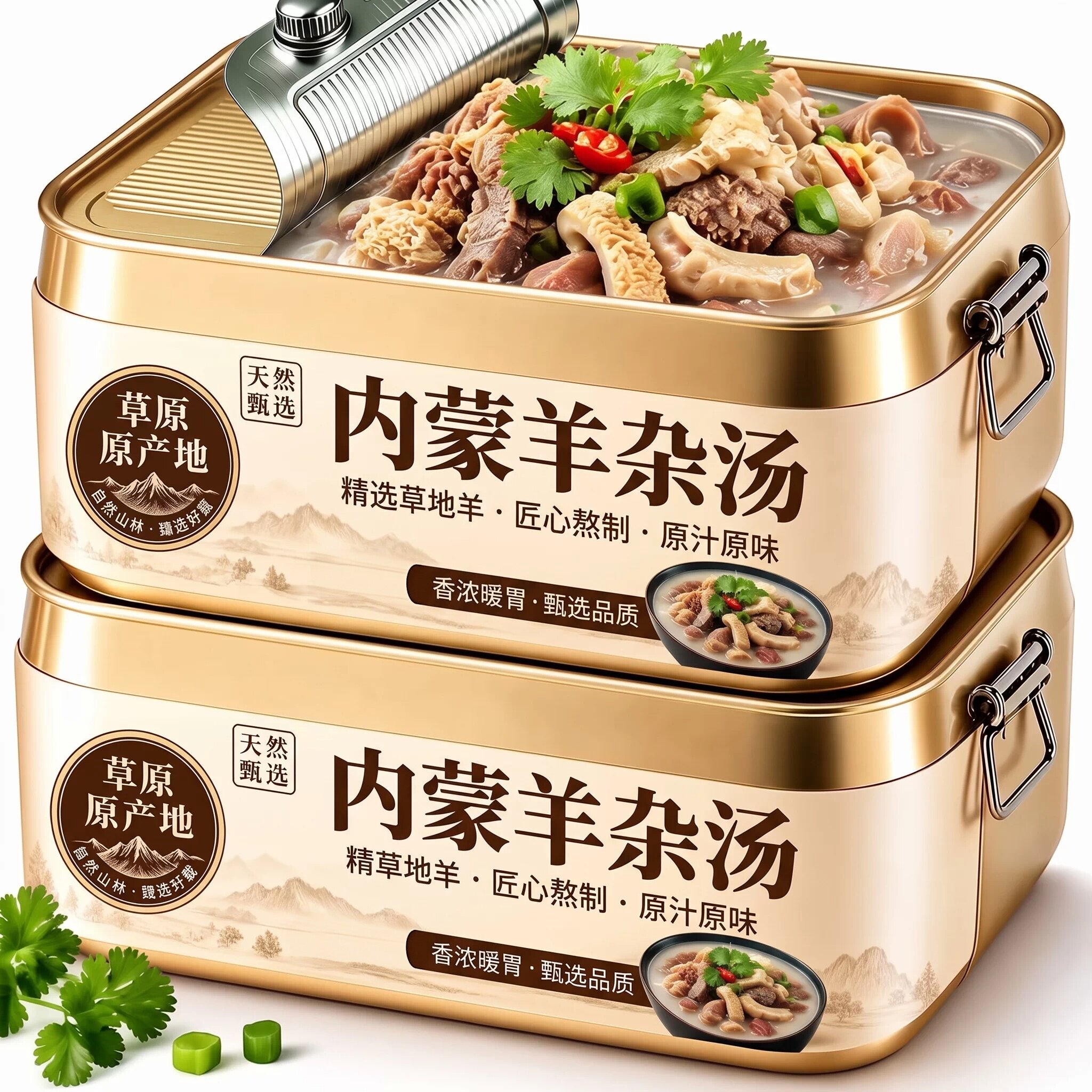 正宗内蒙羊杂汤官方旗舰店非无肝开袋加热即食半成品地道羊肉汤包