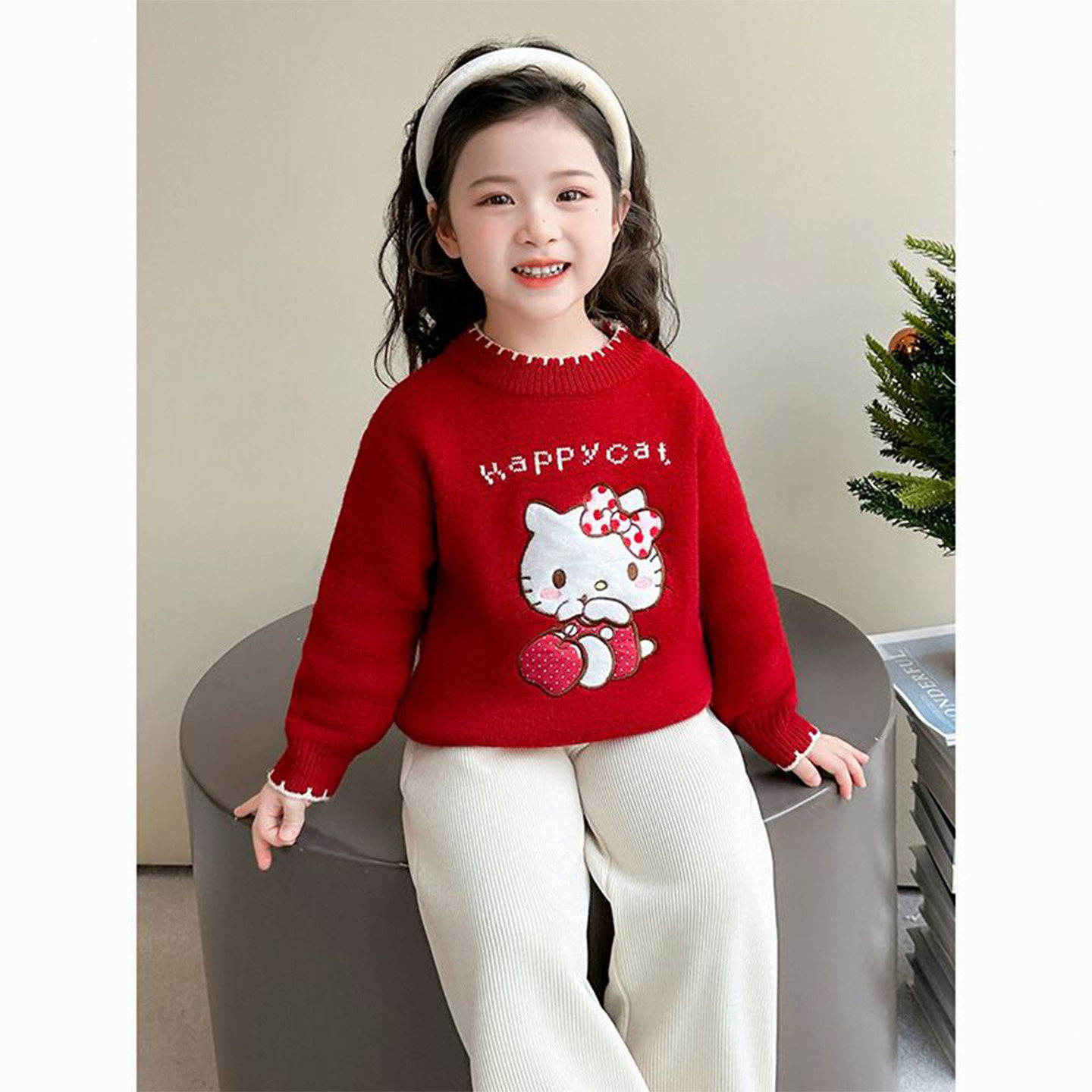 女童宝宝红色新年加厚毛衣冬季洋气时髦超好看儿童女孩过年上衣服,童装/婴儿装/亲子装,毛衣/针织衫,淘宝优惠券,粉丝福利购,淘宝优惠卷