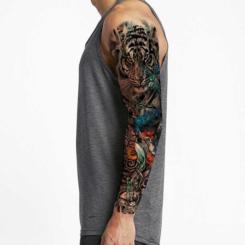 新款直销长花臂纹身贴 满臂防水纹身临时tattoo 现货 全臂纹身贴8