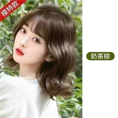 直销新款假发女短发2021年时尚新款卷发仿真真发发型全头头套羊毛