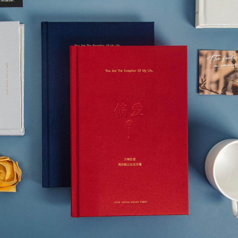 直销新款偏爱手账本法式浪漫日记本高颜值笔记本丝绒布面创意磁扣