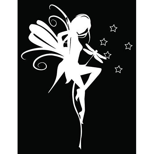 直销新款16x8cm 性感仙女蜻蜓汽车卡车车窗保险杠乙烯基图案贴纸