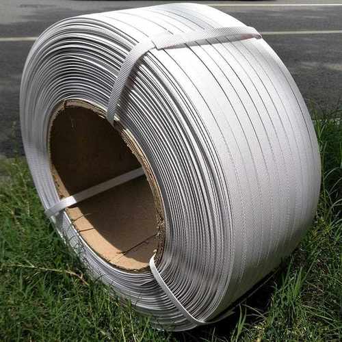 直销新款强拉力全新料PP打包带全半自动机用箱包装捆扎带纯白强拉