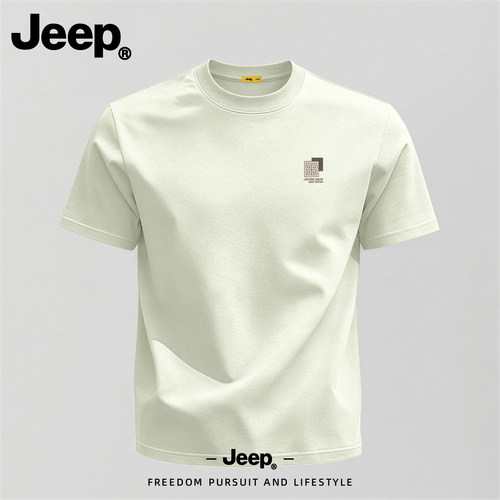 Jeep吉普夏季纯棉大码短袖T恤男