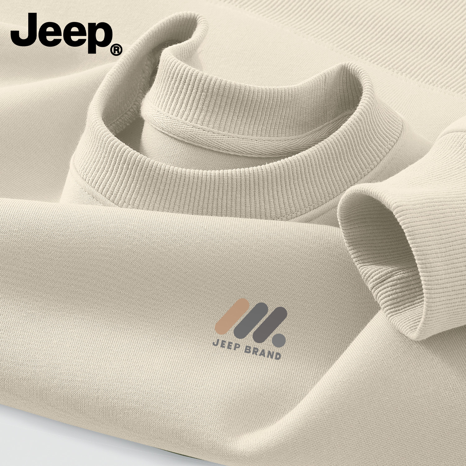 jeep吉普圆领卫衣男款男女士2026春秋新款衣服重磅青少年高级上衣