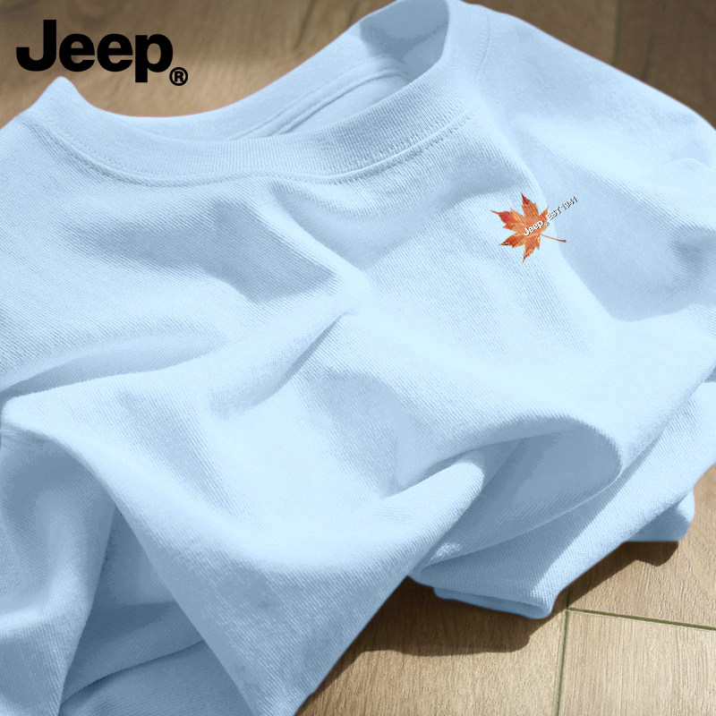 Jeep吉普纯棉透气短袖T恤男宽松夏季2026新款青少年舒适美式上衣