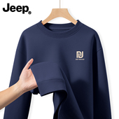 Jeep吉普美式 重磅潮流圆领卫衣男2026春秋新款 休闲套头上衣服宽松