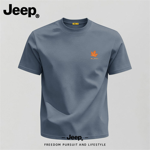 Jeep吉普纯棉男士短袖T恤夏季