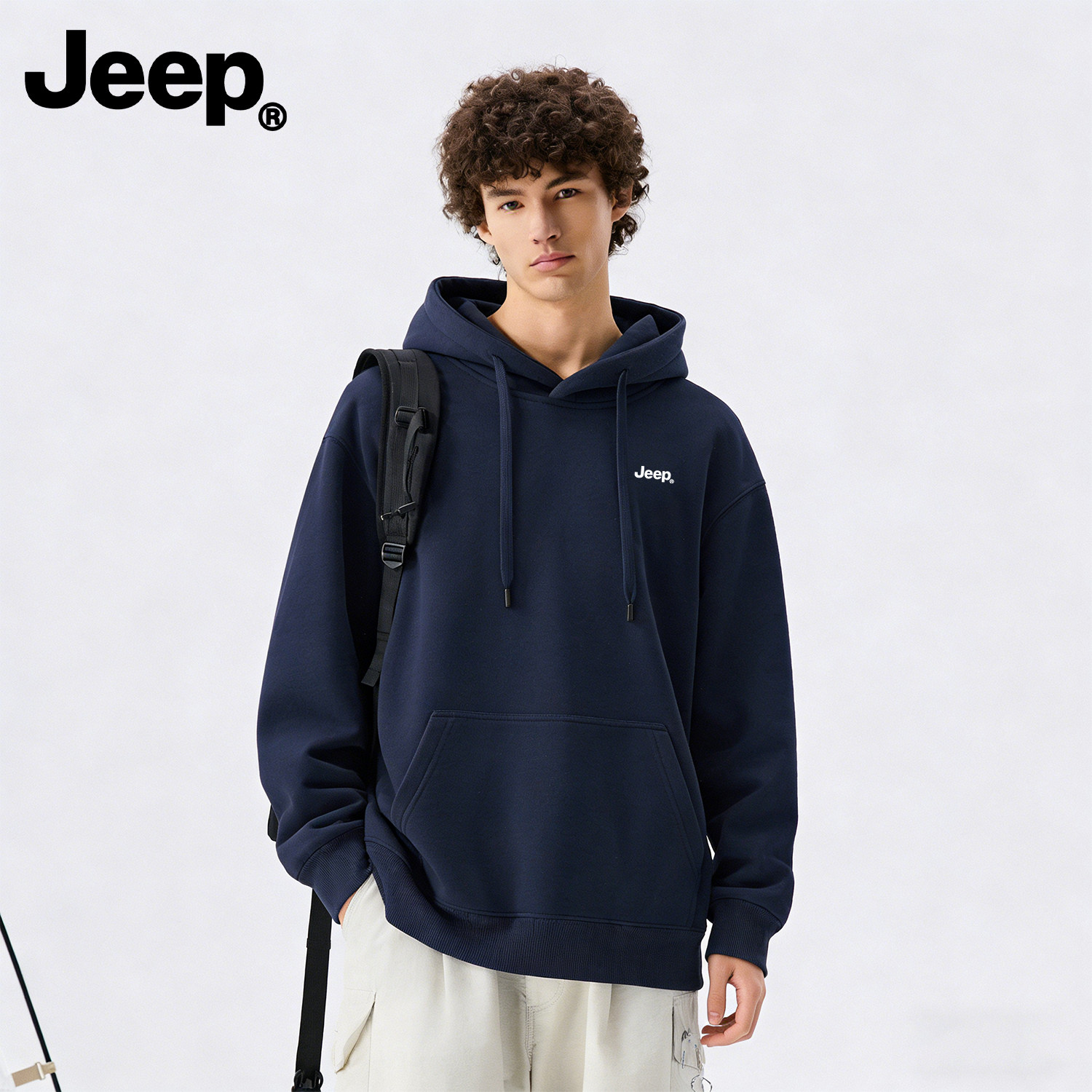 Jeep吉普连帽卫衣潮流秋冬季男士