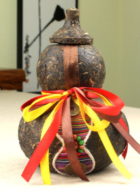 商务礼品云南特色旅游纪念品中式葫芦茶雕摆件客厅家居开业茶礼茶