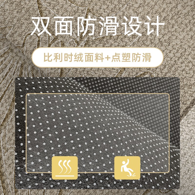简约奶油风入户门地垫大门口防滑垫进门家用玄关地毯门外蹭土垫厚