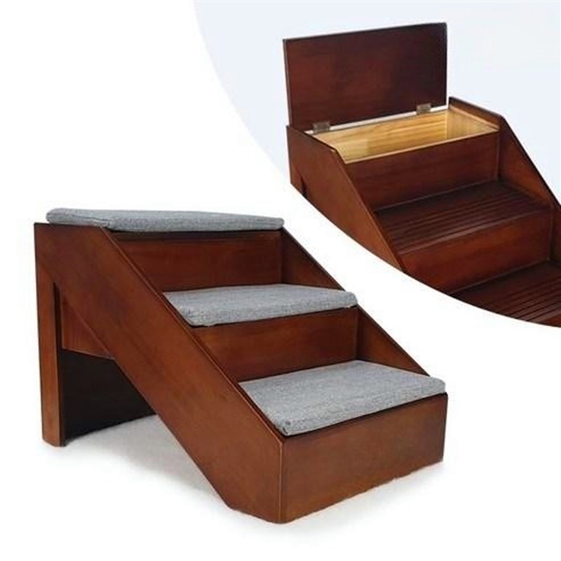 宠物楼梯台阶狗狗上下床楼梯猫咪小型犬沙发实木斜坡爬梯防滑梯子