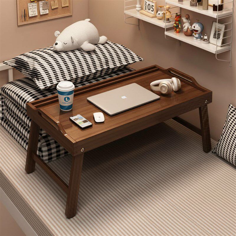 电脑桌宿舍床上桌大学q生上铺下铺可折叠书桌简易学习桌床头小桌