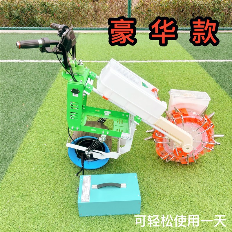 新款电动手推式播种机玉米大豆花生播种器点播器滚筒播种施肥一体