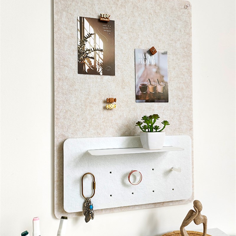 照片墙毛毡板留言板洞洞板软木板相框装饰墙贴幼儿园置物架相片墙