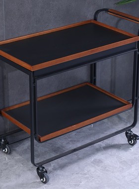 酒店高档配餐车餐厅多功能流动式大码服务车手推烤鸭车餐具运送车