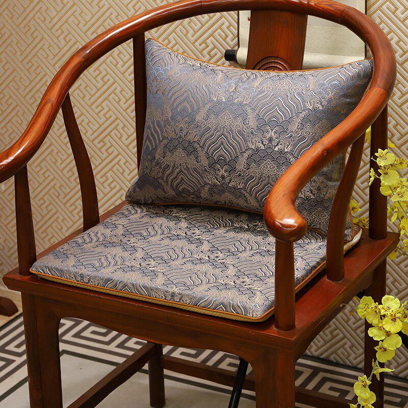 餐椅坐垫新中式红木沙发垫防滑加厚海绵垫实木古典家具圈屁垫椅垫