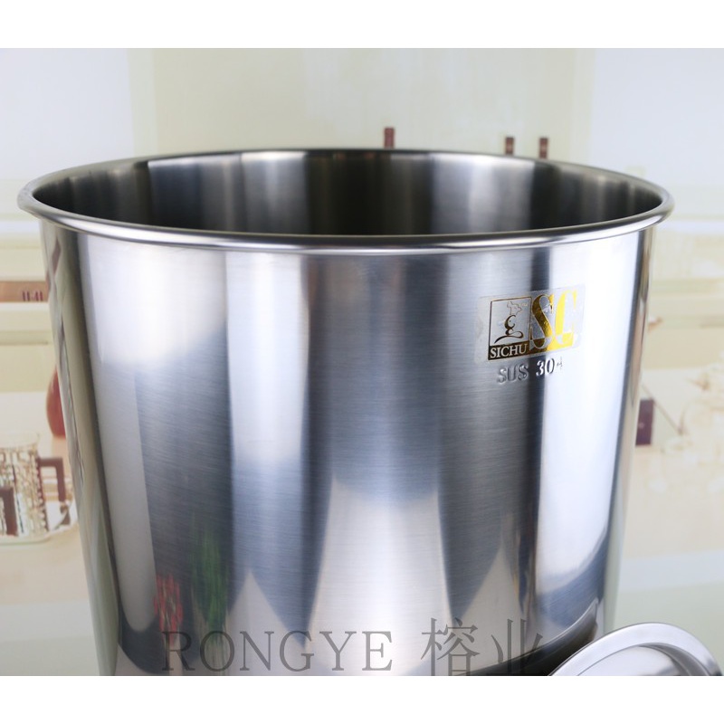 定制白钢304不锈钢宽40cm桶汤锅高锅高20-100cm无耳外耳内桶内锅