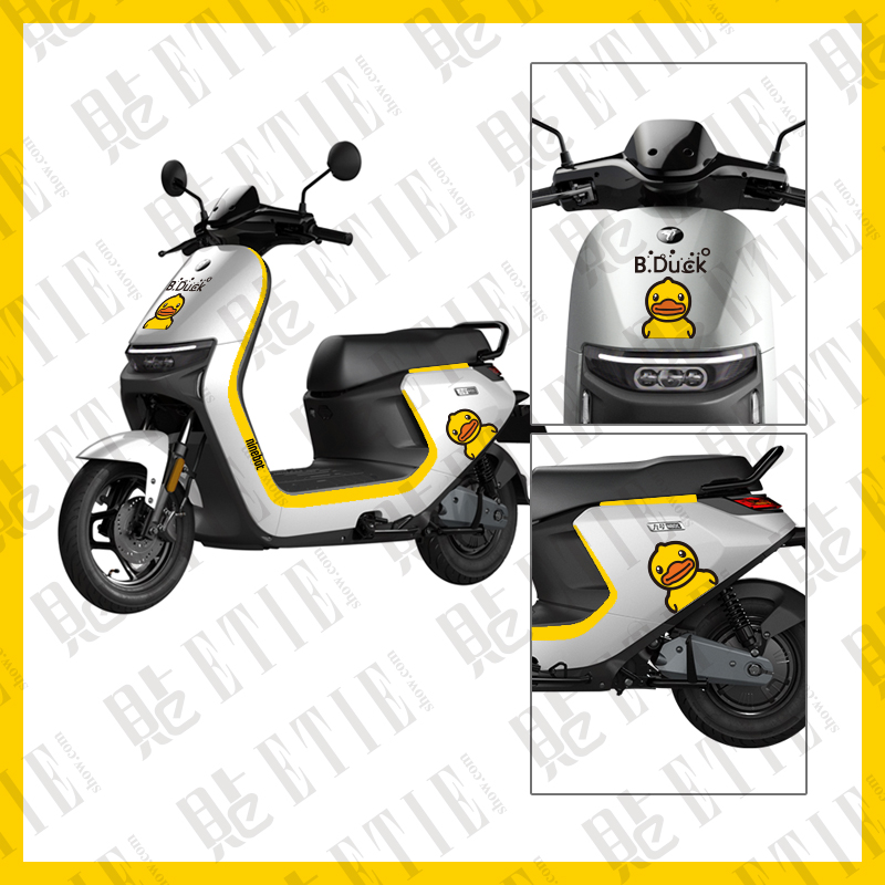 适用于九号电动车N70C/n80c/n90c卡通贴纸防水耐晒拉花车身贴纸膜