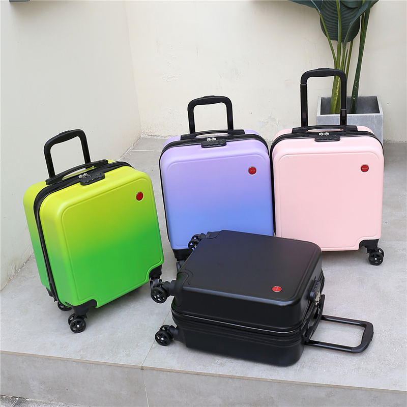 渐层儿童拉杆箱可印制logo18寸万向轮学生密码登机箱大容量行李箱