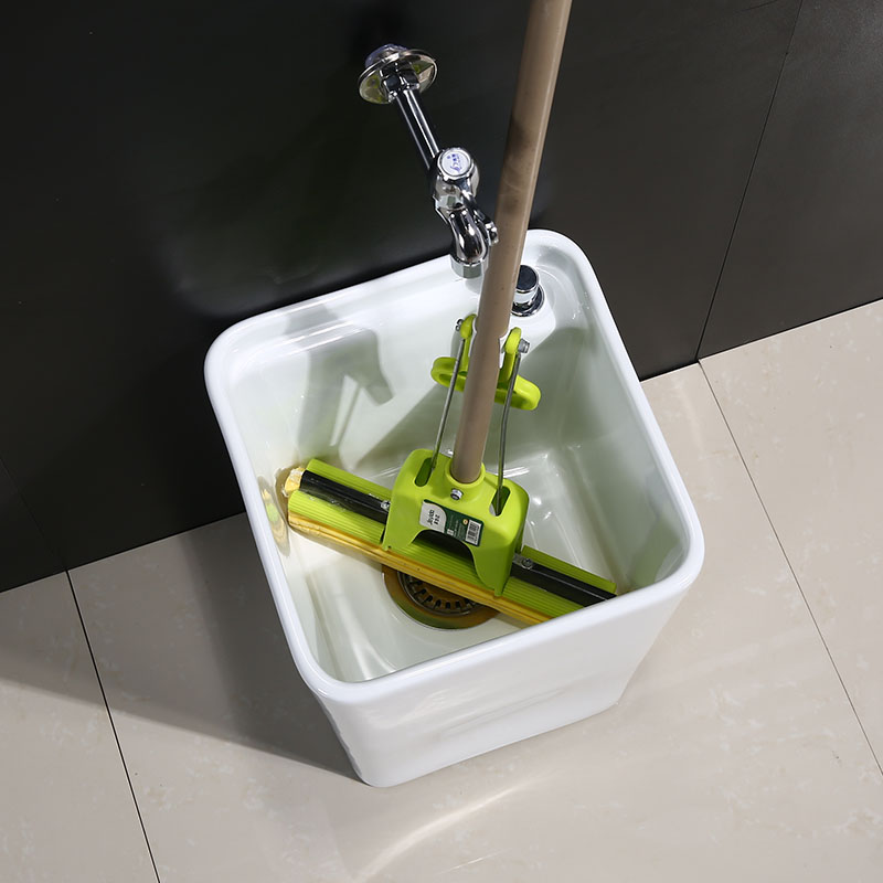 阳台迷你小号最小型洗拖把池卫生间陶瓷墩布池拖布池宽30cm小户型