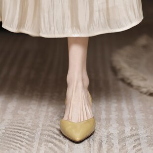 原野尖头细跟高跟鞋包头法式时装凉鞋子女夏季气质单鞋2025年新款