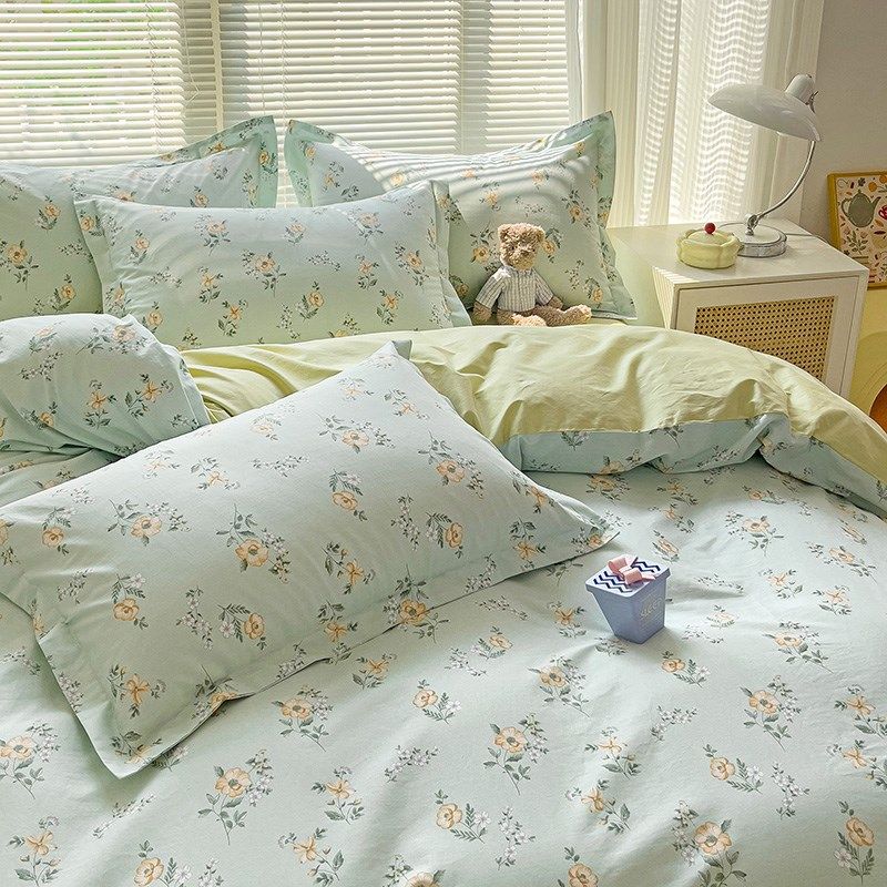 A类全棉被套单件180x200cm纯棉斜纹田园亲肤被罩三四件套定做订制