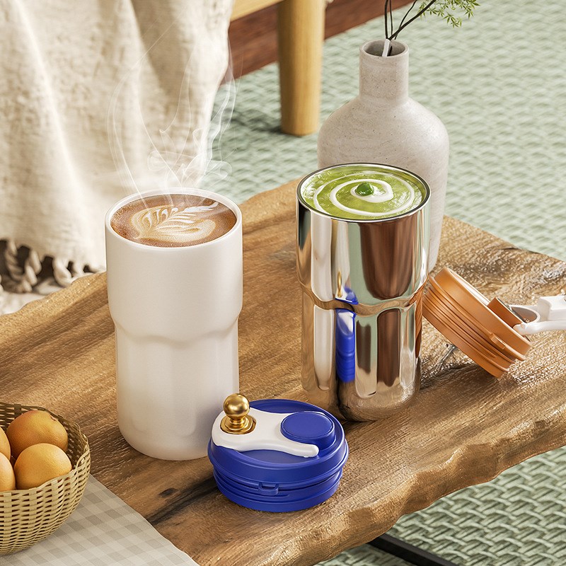 高颜值咖啡杯316不锈钢保温杯男女便携车载保冷保热水杯